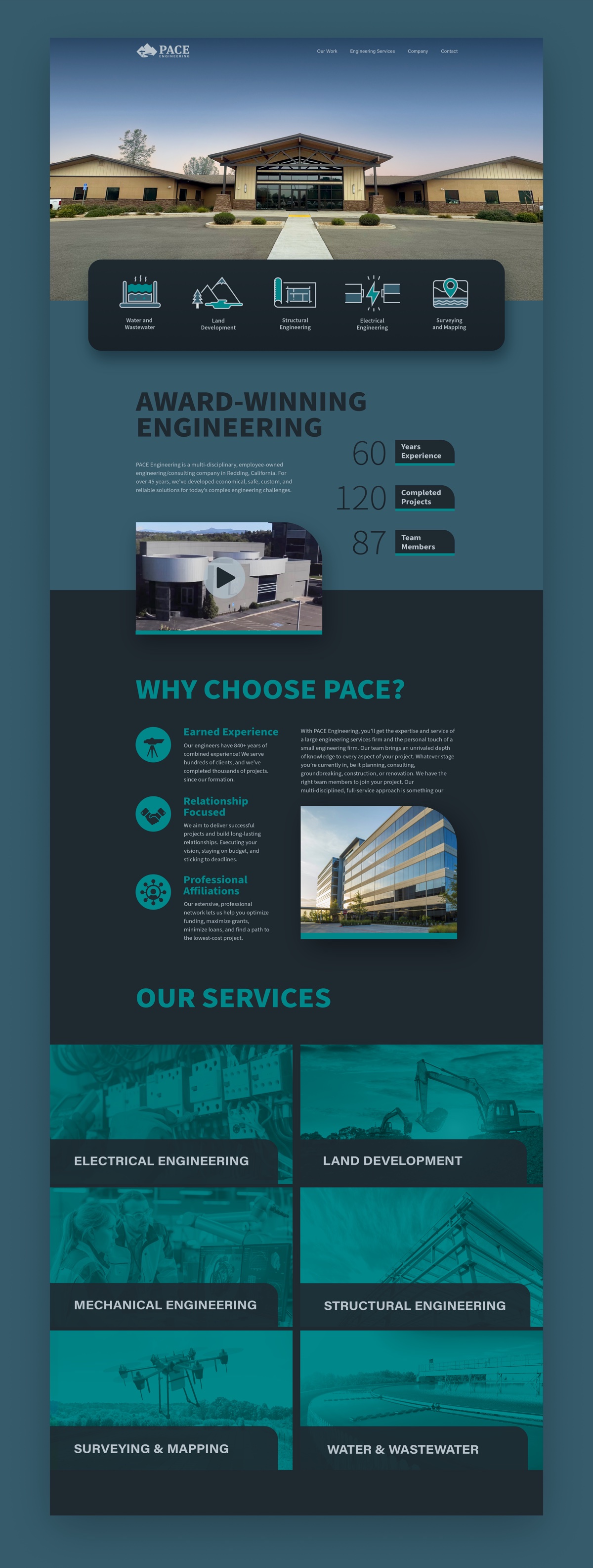 PACE Complete Engineering Services website
